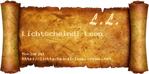 Lichtscheindl Leon névjegykártya